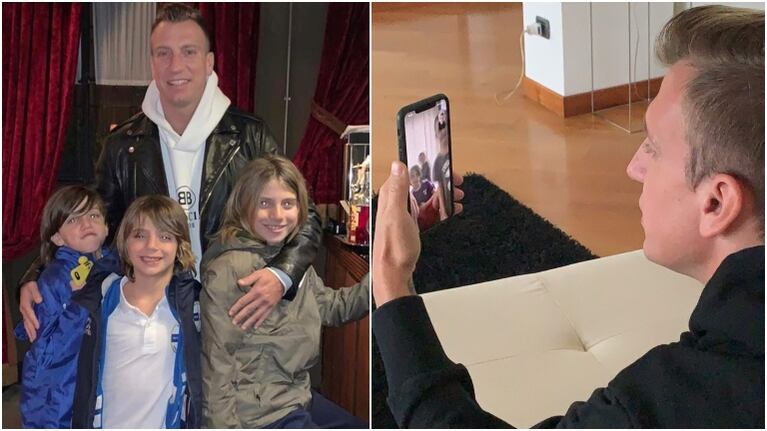 El cumpleaños en cuarentena de Maxi López (Fotos: Instagram y Captura de Instagram Stories)