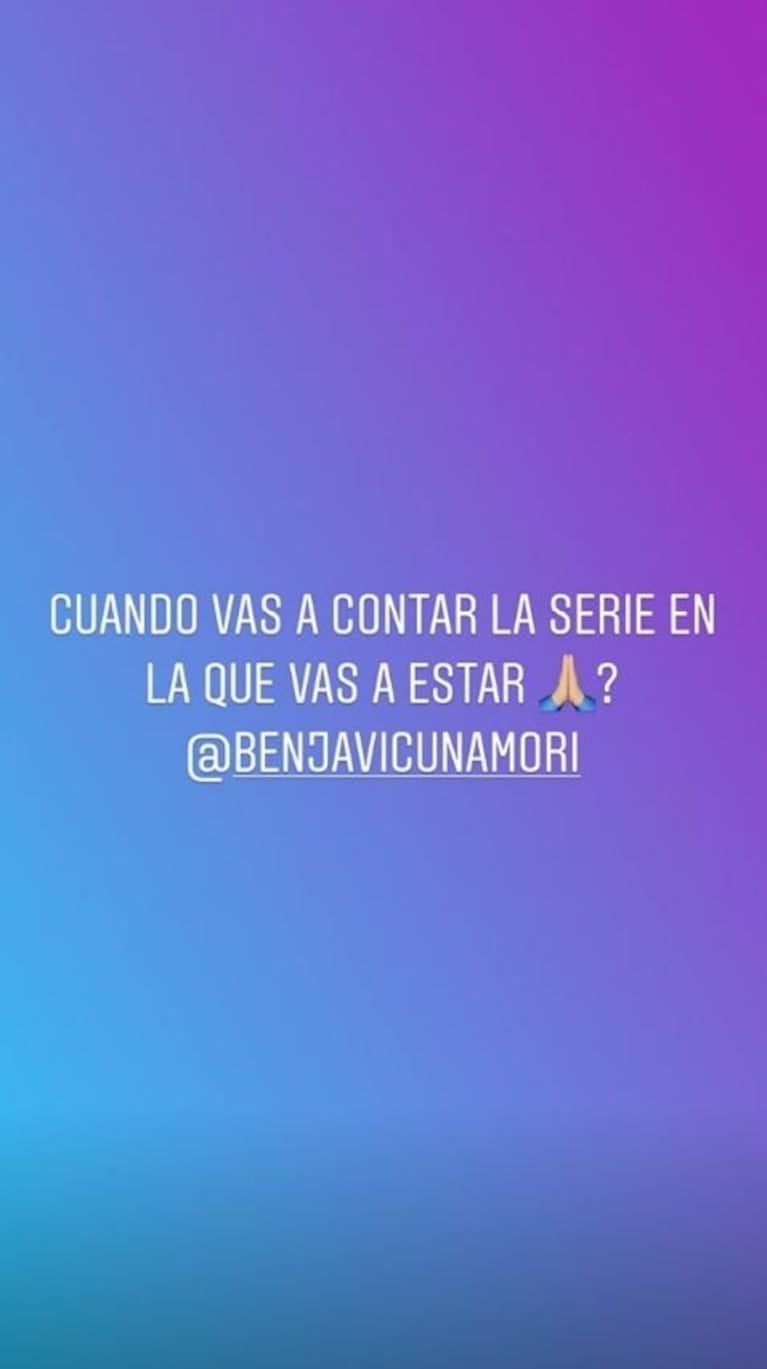 El "desafío hot" que Benjamín Vicuña le propuso a la China Suárez: "Te cuento si me das un beso largo"