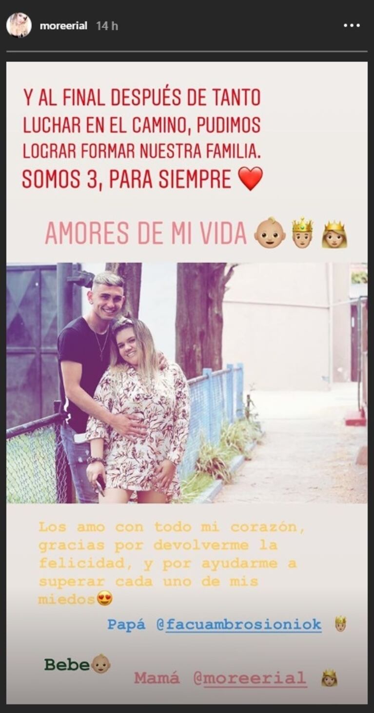 El desahogo de Morena Rial tras el duro posteo de su hermana: "Al final pudimos lograr formar nuestra familia"