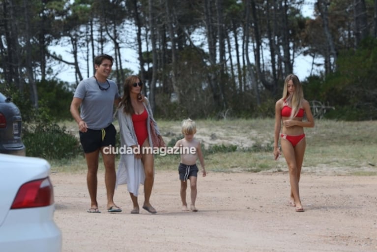 El descanso de Guillermo Andino y Carolina Prat en Punta del Este con sus hijos 