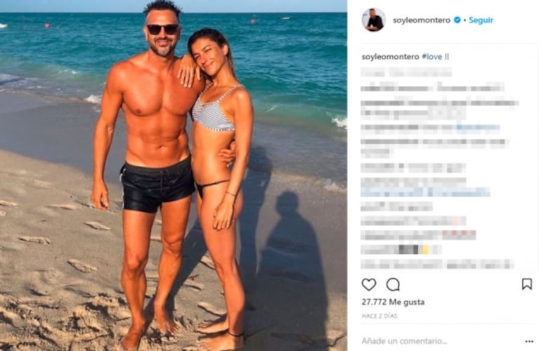 El descanso playero de Leo Montero y su mujer, Malu Tedesco: amor y lomazos en el mar 