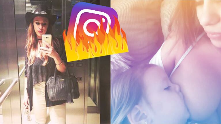 El descargo de Barby Silenzi tras las críticas a una foto amamantando a Elena (Fotos: Instagram)