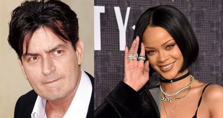 El descargo de Charlie Sheen contra Rihanna porque se negó a tomarse una foto con su grupo