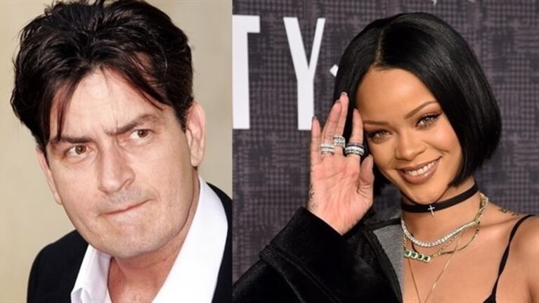 El descargo de Charlie Sheen contra Rihanna porque se negó a tomarse una foto con su grupo