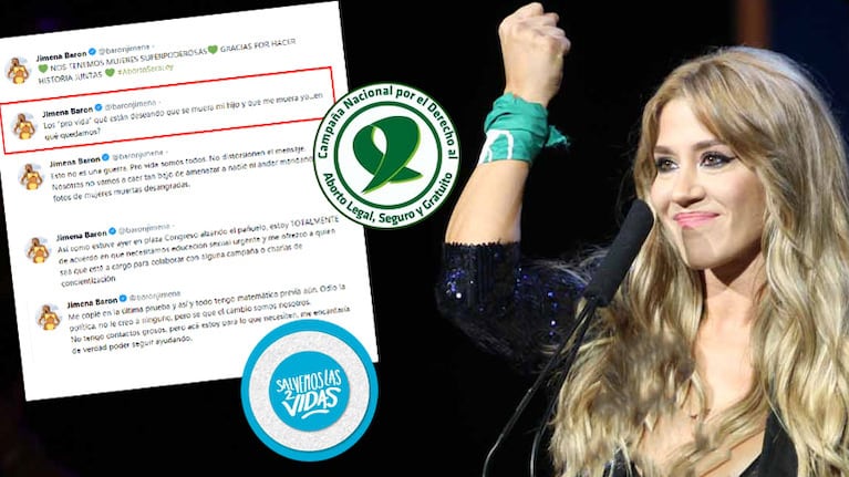 El descargo de Jimena Barón tras las agresiones recibidas por la aprobación del proyecto de la legalización del...