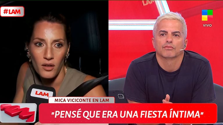 El descargo de Mica Viciconte contra Nicole en LAM (captura de América TV)