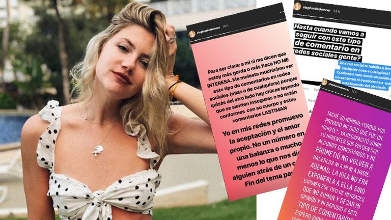 El descargo de Stephanie Demner, luego de que una mujer la tildara de gordita: Estos comentarios lastiman