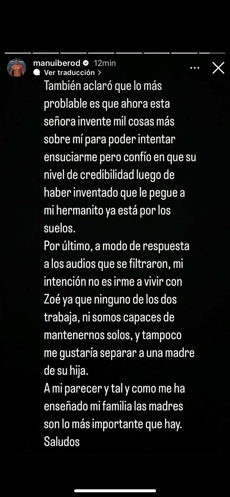 El descargo del novio de Zoe Bogach contra Aixa, la mamá de la joven (Fotos: Instagram @manuiberod)