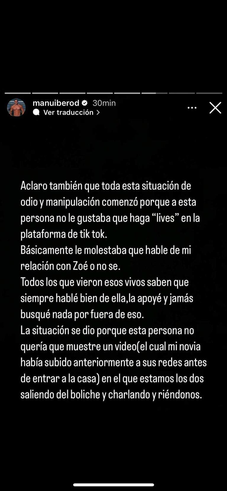 El descargo del novio de Zoe Bogach contra Aixa, la mamá de la joven (Fotos: Instagram @manuiberod)