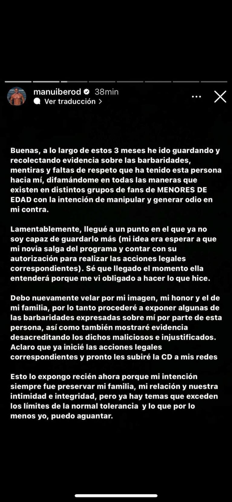 El descargo del novio de Zoe Bogach contra Aixa, la mamá de la joven (Fotos: Instagram @manuiberod)