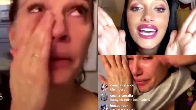 El desconsolado llanto de Catherine Fulop en un vivo con Oriana: Te extraño