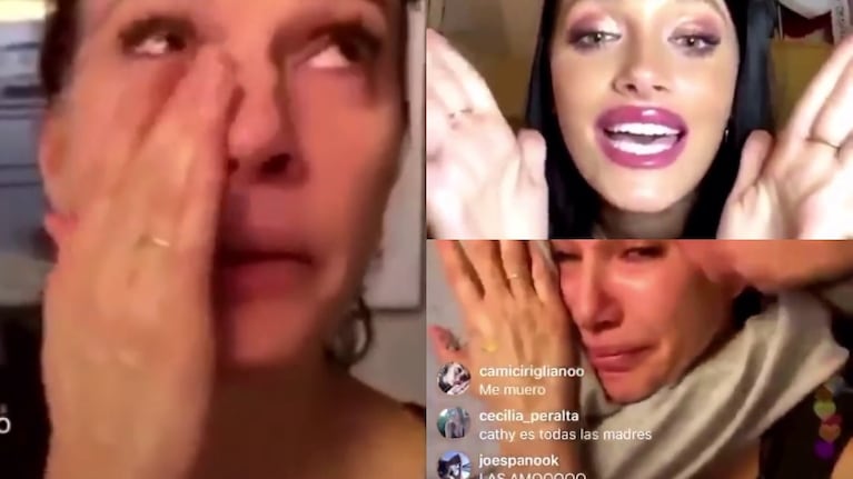 El desconsolado llanto de Catherine Fulop en un vivo con Oriana: Te extraño