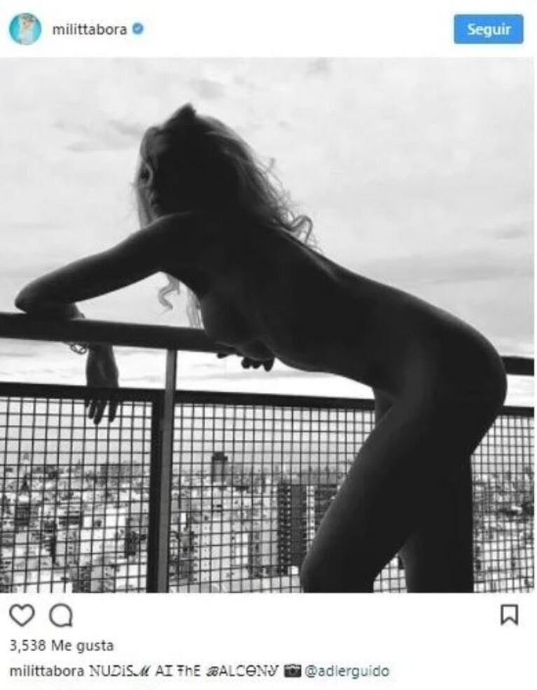 El desnudo de Militta Bora que Instagran censuró y el enojo de la rockera