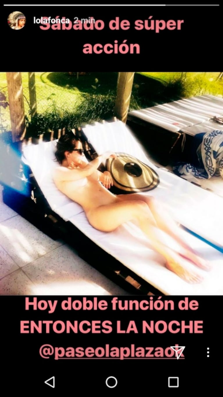 El desnudo total de Dolores Fonzi que incendió Instagram Stories