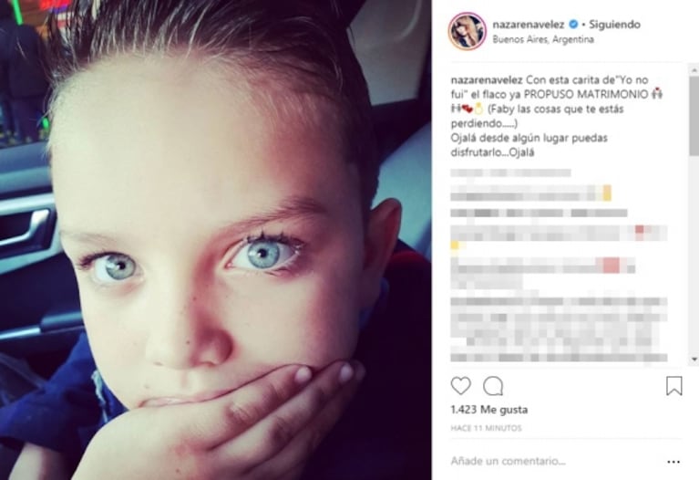 El desopilante chat de Nazarena Vélez con otra mamá hablando del tierno gesto de Thiago