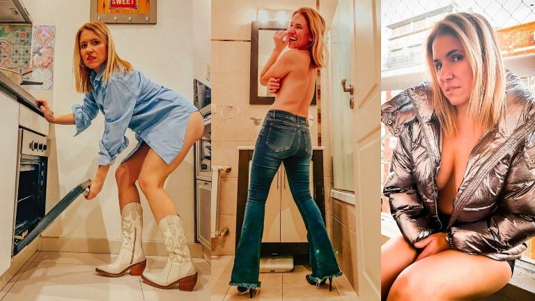 El destape hot de Fernanda Iglesias en la cuarentena: A comer