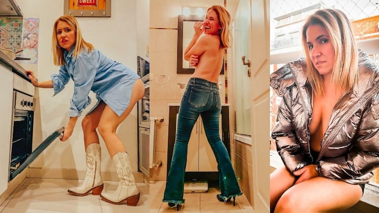 El destape hot de Fernanda Iglesias en la cuarentena: A comer