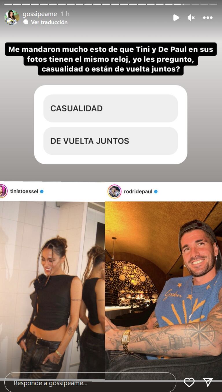 El detalle entre Tini Stoessel y Rodrigo de Paul que llamó la atención en redes: ¿de nuevo juntos?