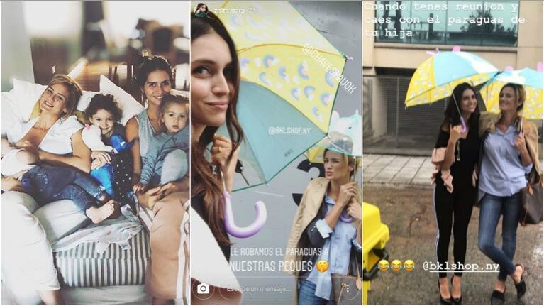 El detalle "infantil" de Zaira y Paula Chaves para asistir a una reunión (Fotos: Instagram y Capturas de Instagram Stories)
