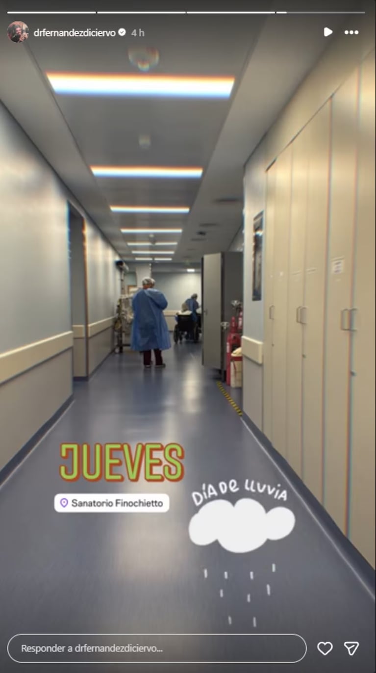 El detrás de escena en el Sanatorio Finochietto el día de la operación. Fuente: Instagram @drfernandezdiciervo