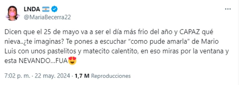 El día que tildaron de “villera” a María Becerra por su plan para el 25 de Mayo (X)