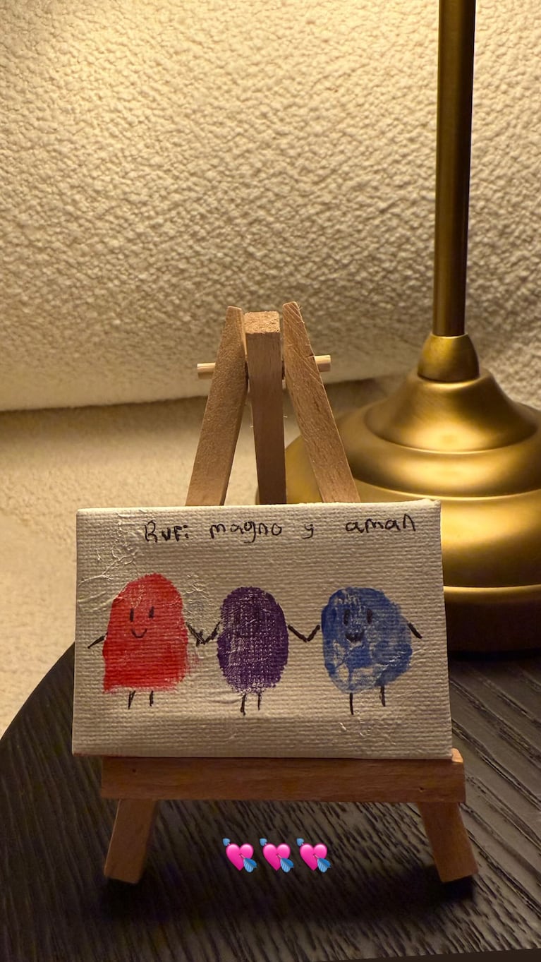 El dibujo de uno de los hijos de la China Suárez. Foto: Instagram @sangrejaponesa