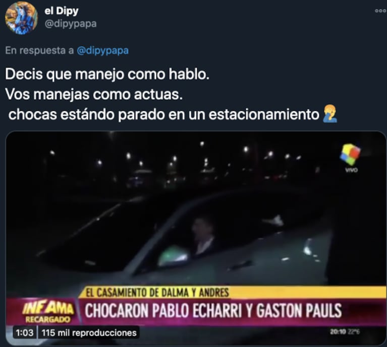 El Dipy volvió a apuntar sin filtros contra Pablo Echarri: "Agradecé que sos actor, si no te morías virgen"