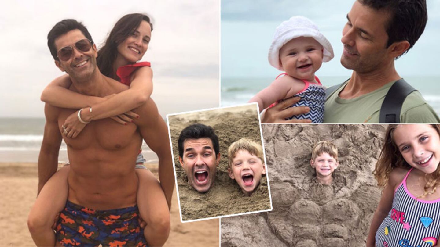 El divertido álbum de las vacaciones de Mariano Martínez con su familia en la playa: Mi mundo, mi todo