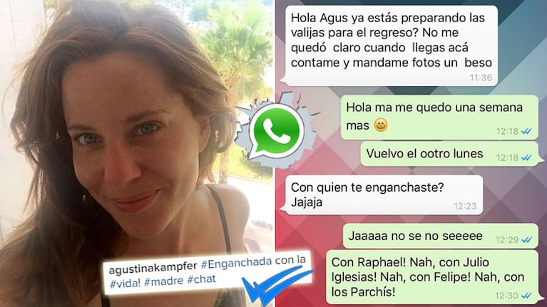 El divertido chat de Kämpfer con su madre cuando le preguntó ‘con quién se enganchó’ en Europa. (Foto: Instagram)