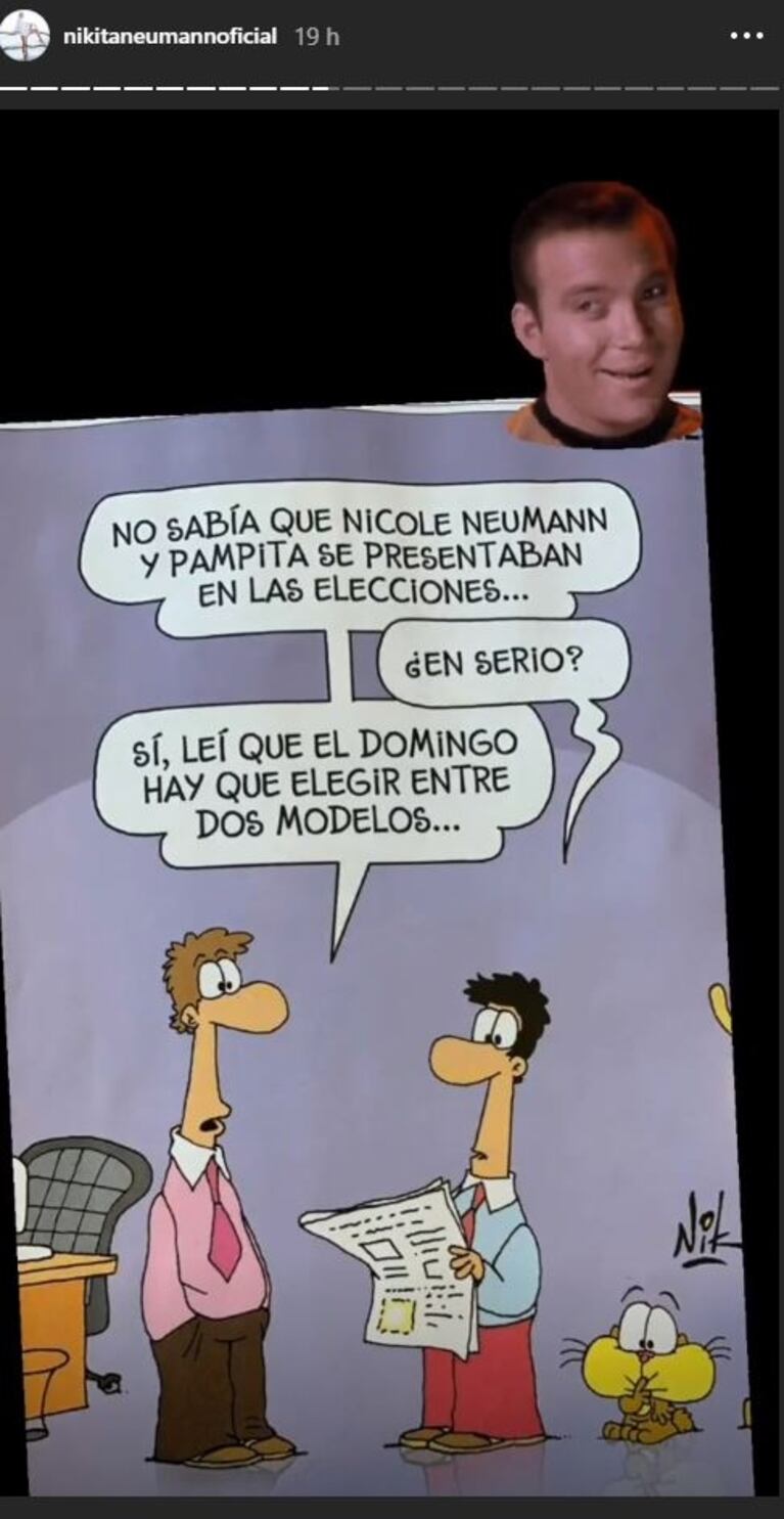 El divertido chiste que publicó Nicole Neumann sobre las PASO... ¡e incluye a Pampita!
