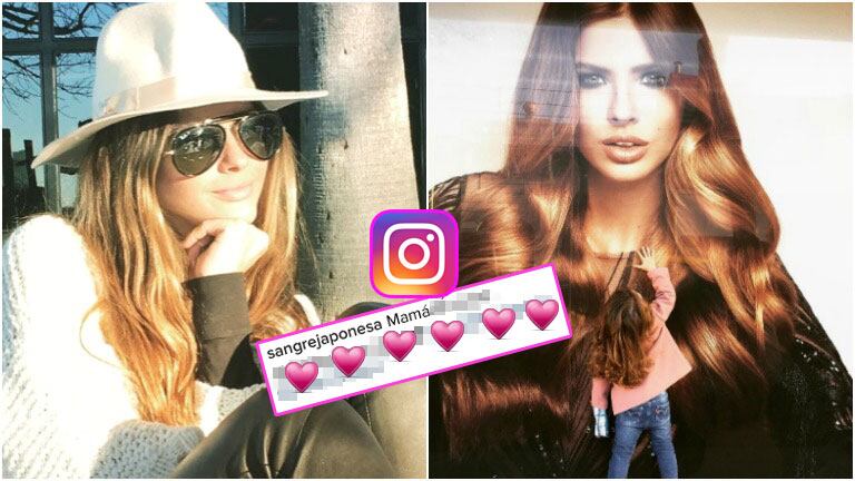 El divertido comentario de la hija de la China cuando la vio en un póster gigante (Fotos: Instagram)
