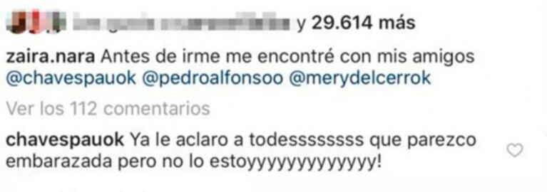 El divertido comentario de Paula Chaves junto a Pedro Alfonso y Zaira Nara: "Le aclaro a todes que..."