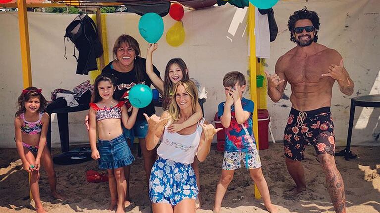 El divertido cumpleaños playero de Fausto, el hijo menor de Luciano Castro y Sabrina Rojas: Hoy cumple 5
