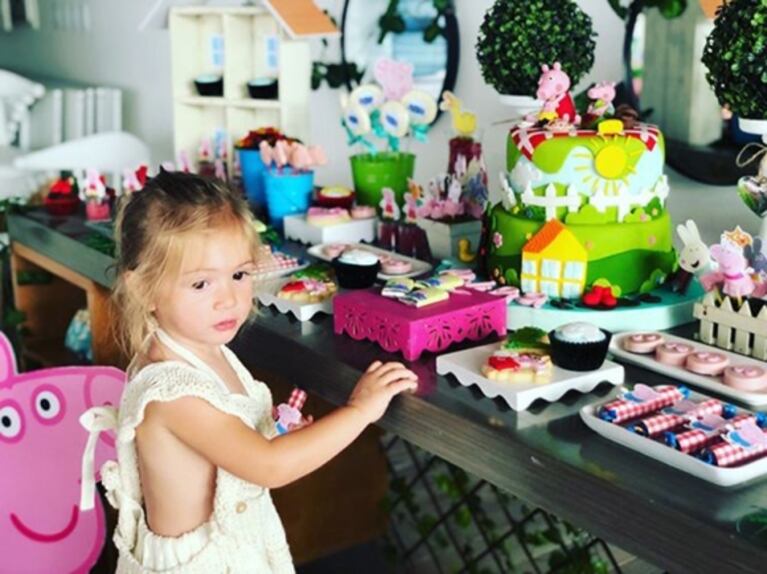 El divertido festejo de cumple de la hija de Zaira Nara con una súper ambientación de Peppa Pig