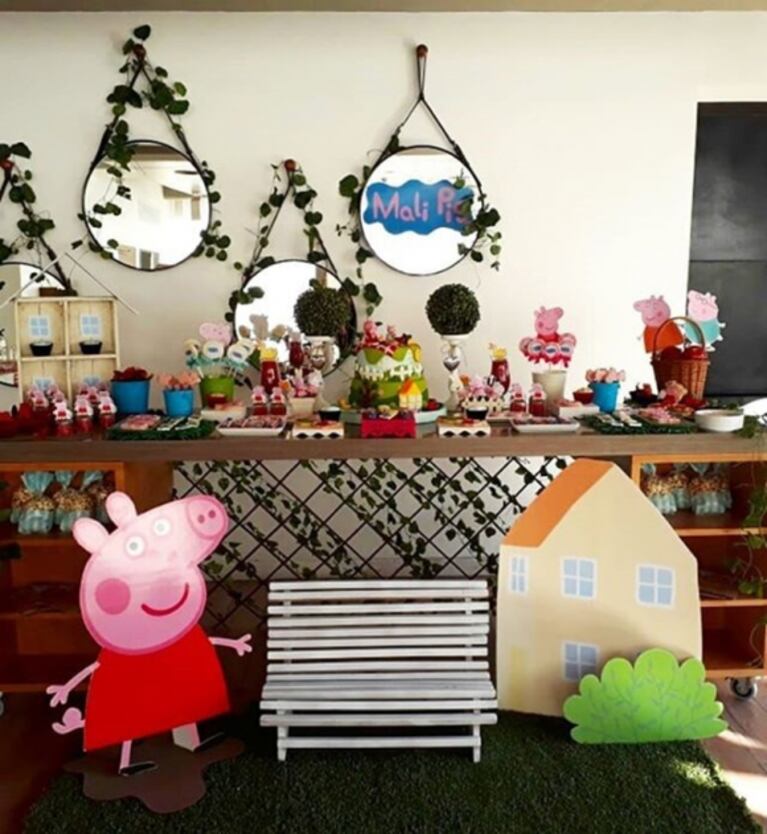 El divertido festejo de cumple de la hija de Zaira Nara con una súper ambientación de Peppa Pig