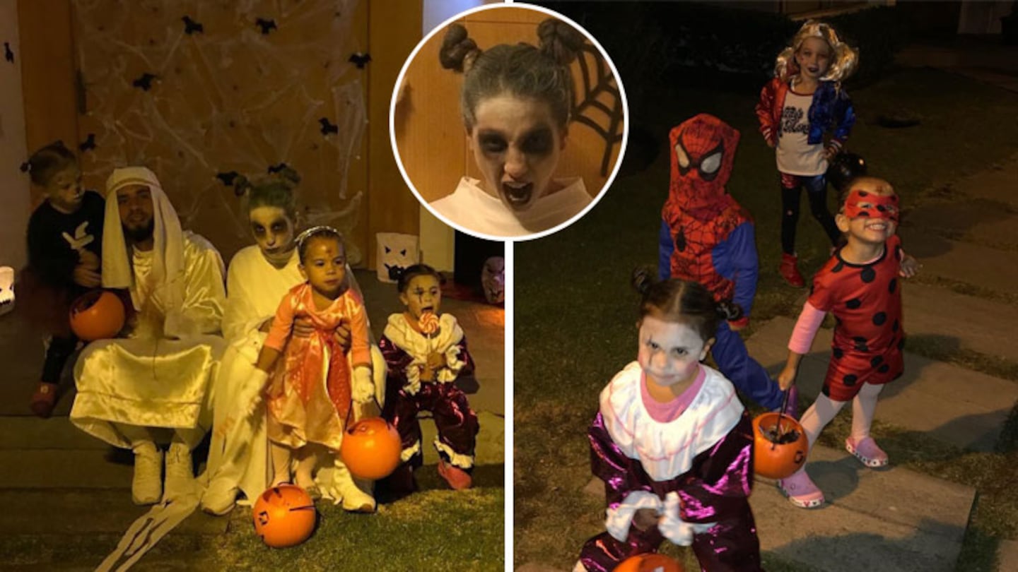 El divertido festejo de Halloween de Cinthia Fernández con sus hijas: “No perdamos nunca esta locura que tenemos”