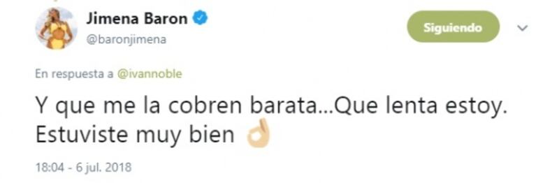 El divertido ida y vuelta de Jimena Barón con Iván Noble al hablar de la soltería