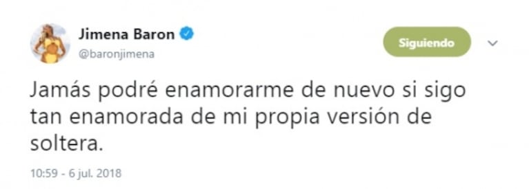 El divertido ida y vuelta de Jimena Barón con Iván Noble al hablar de la soltería