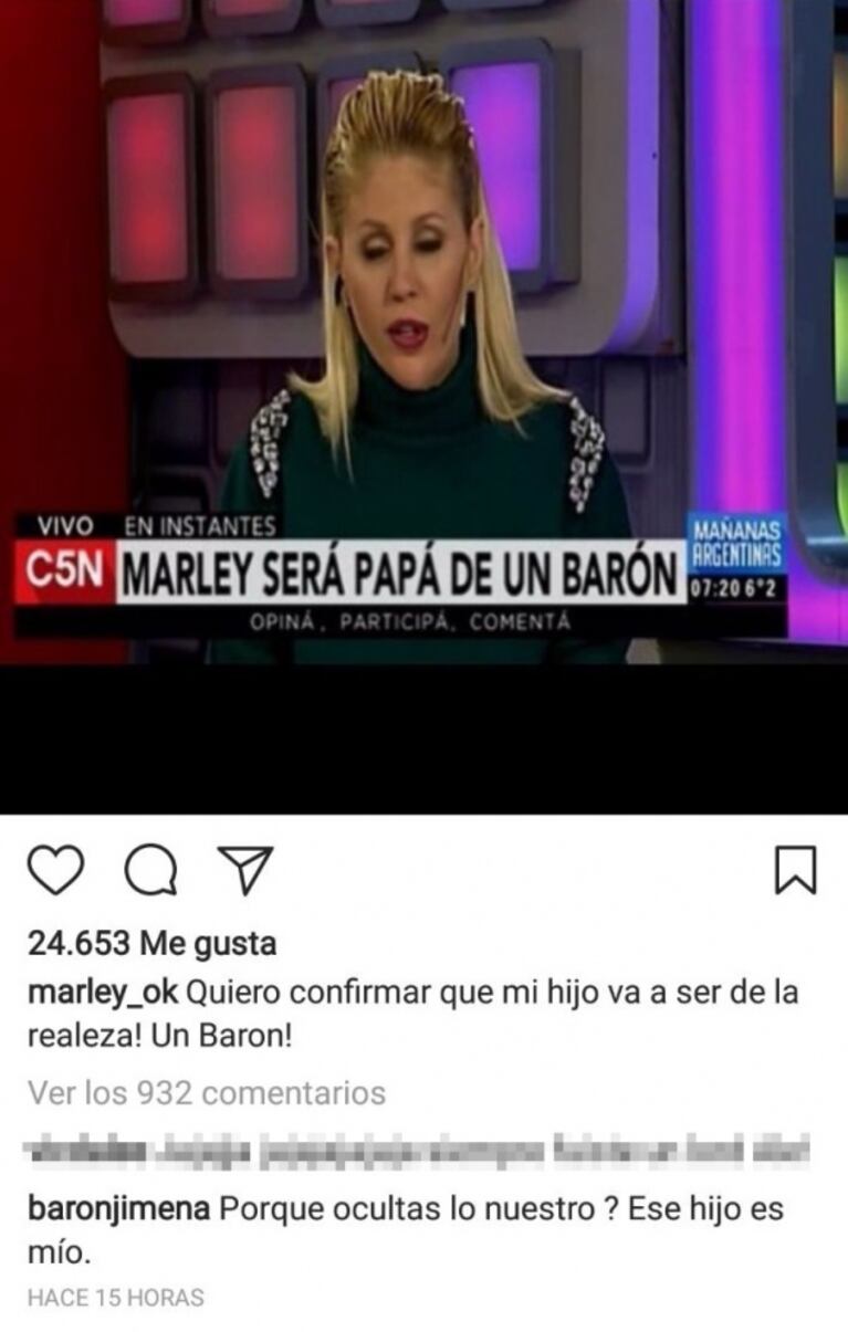 El divertido ida y vuelta de Marley con Jimena Barón tras un blooper en un noticiero: "¡Acá va la primicia para todos!"