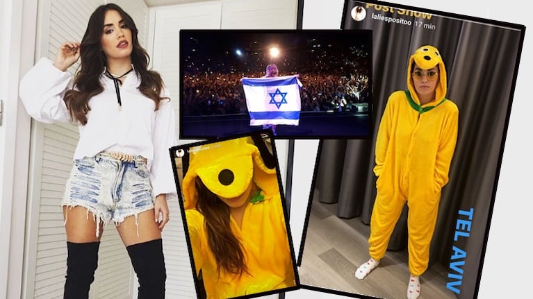  El divertido pijama de Lali Espósito durante su gira por Israel (Foto: Instagram Stories)