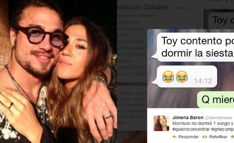 El divertido reclamo de Jimena Barón en Twitter. (Fotos: Web y Twitter)