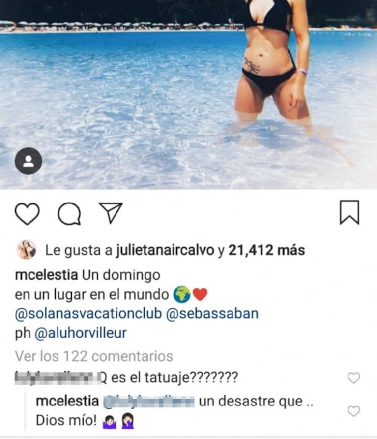 El divertido sincericidio de Celeste Cid sobre uno de sus tatuajes: "Un desastre"