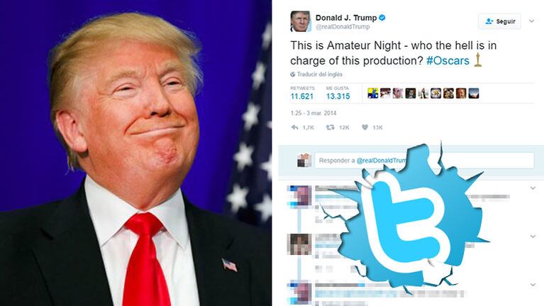 El divertido tweet (viejo) de Trump sobre los Oscar. (Foto: Web)