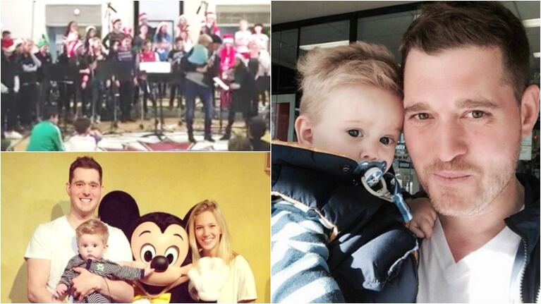 El divertido video de Michael Bublé cantando junto a su hijo Noah (Captura y Web)