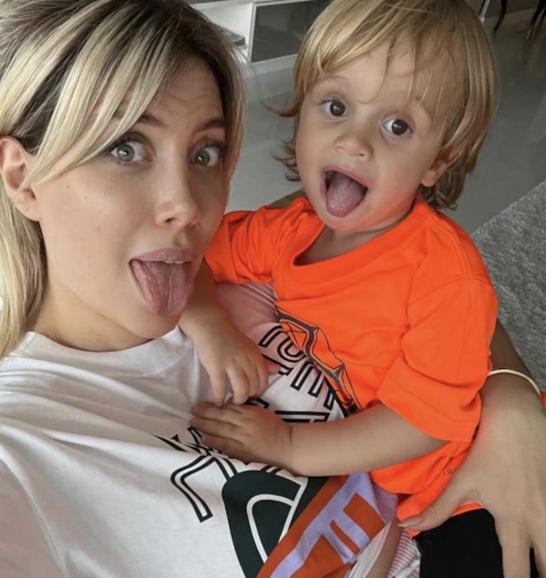 El divertido video de Wanda Nara junto a su sobrino Viggo, hijo de Zaira Nara: "Te amo hasta la luna"