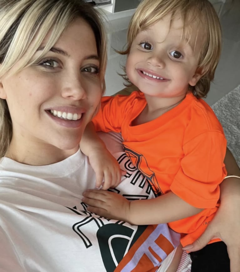 El divertido video de Wanda Nara junto a su sobrino Viggo, hijo de Zaira Nara: "Te amo hasta la luna"