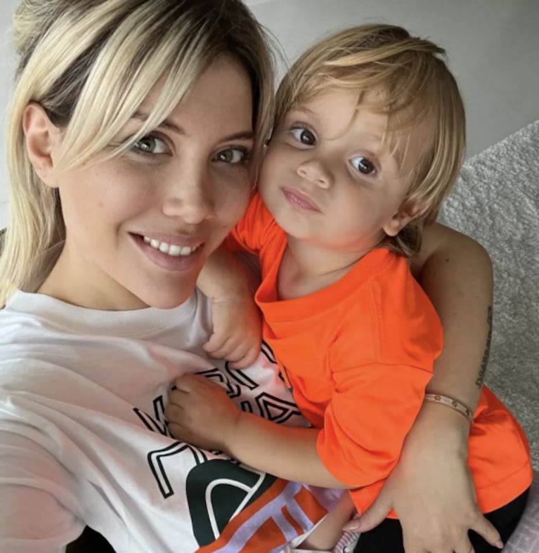 El divertido video de Wanda Nara junto a su sobrino Viggo, hijo de Zaira Nara: "Te amo hasta la luna"