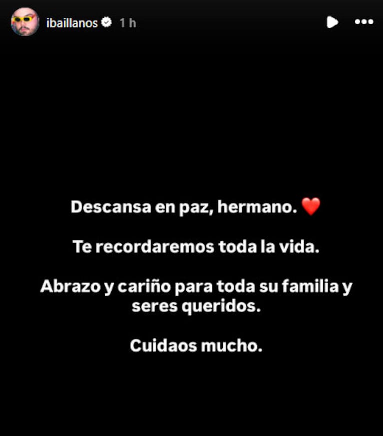 El dolor de Ibai Llanos por la muerte de El Komanche a los 30 años: “Te recordaremos toda la vida” (captura de Instagram)
