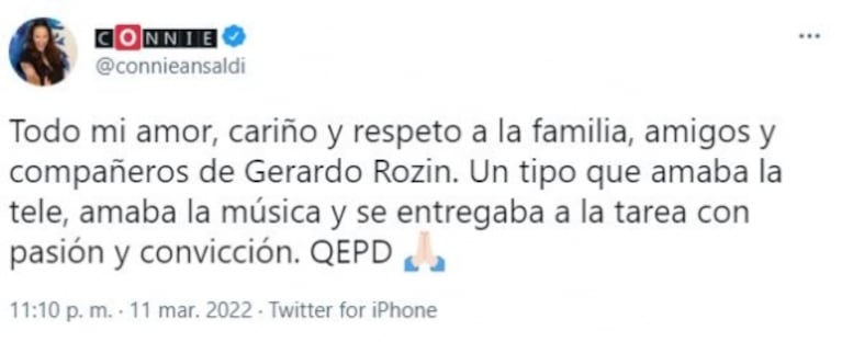 El dolor de los famosos por la muerte de Gerado Rozín: sus emotivos mensajes de despedida