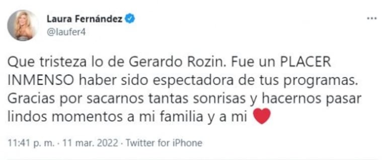 El dolor de los famosos por la muerte de Gerado Rozín: sus emotivos mensajes de despedida